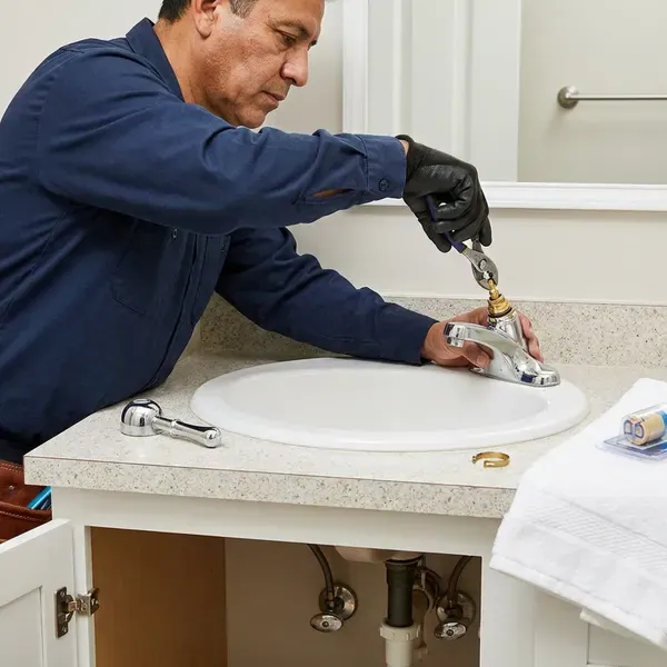 Local faucet repair by FVR Plumbing, Durham, NH