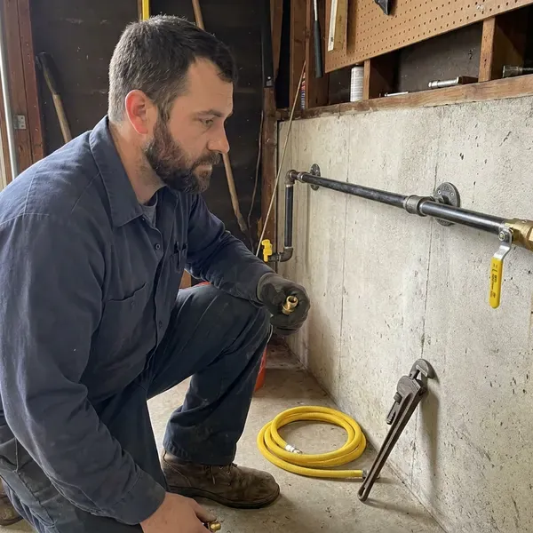 Local gas line installation by FVR Plumbing, Laconia, NH