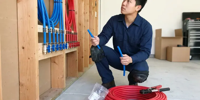 FVR Plumbing technician providing sump pump installation in Manchester